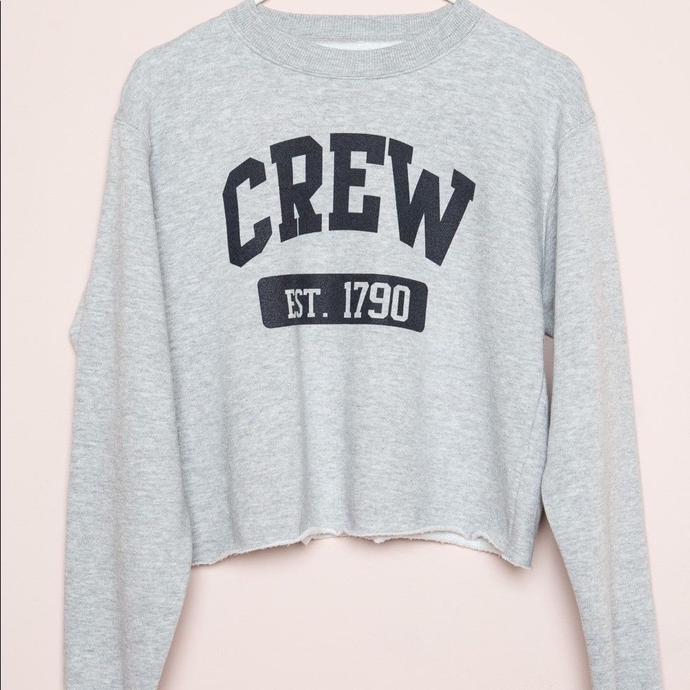 crew cropped sweatshirt brandy melville